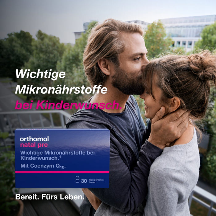 Orthomol Natal pre für Frauen mit Kinderwunsch - mit Vitamin B12, Folsäure und Zink - Unterstützung der Fruchtbarkeit, 30 St. Tagesportionen