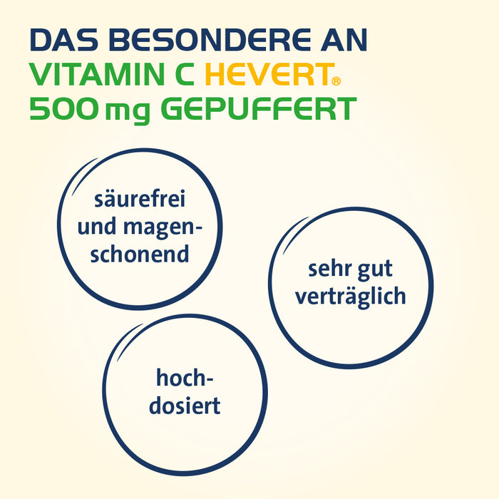 Vitamin C Hevert 500 mg gepuffert, 60 pc Capsules