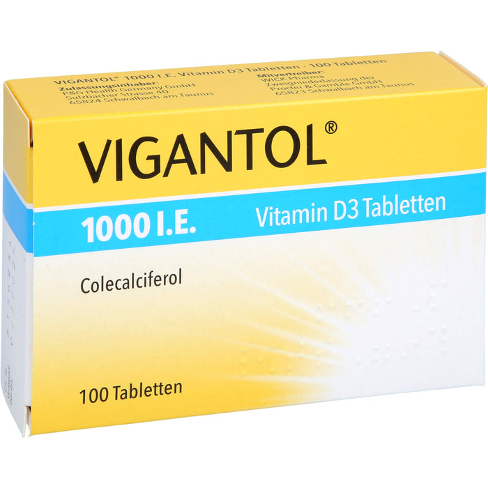 VIGANTOL 1000 I.E. Vitamin D3 Tabletten, 100 pcs. Tablets