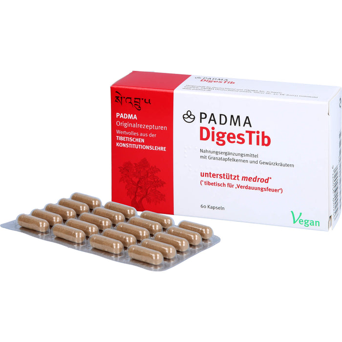 PADMA DigesTib Verdauung Kapseln erwärmt die Mitte, 60 pcs. Capsules