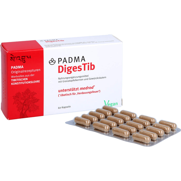 PADMA DigesTib Verdauung Kapseln erwärmt die Mitte, 60 pcs. Capsules