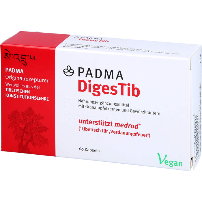 PADMA DigesTib Verdauung Kapseln erwärmt die Mitte, 60 pcs. Capsules