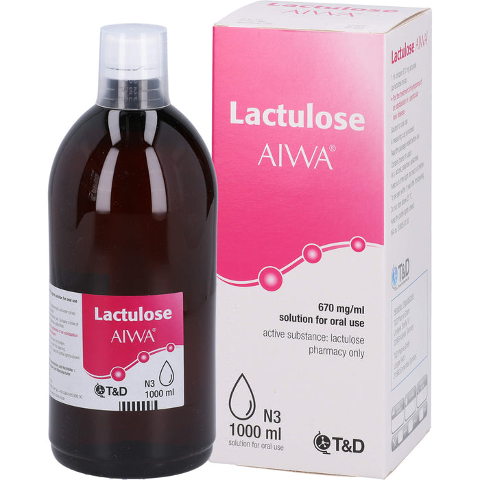 Lactulose AIWA 670 mg / ml Lösung bei Verstopfung, 1000 ml Solution