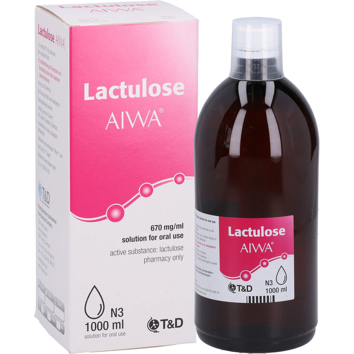 Lactulose AIWA 670 mg / ml Lösung bei Verstopfung, 1000 ml Solution