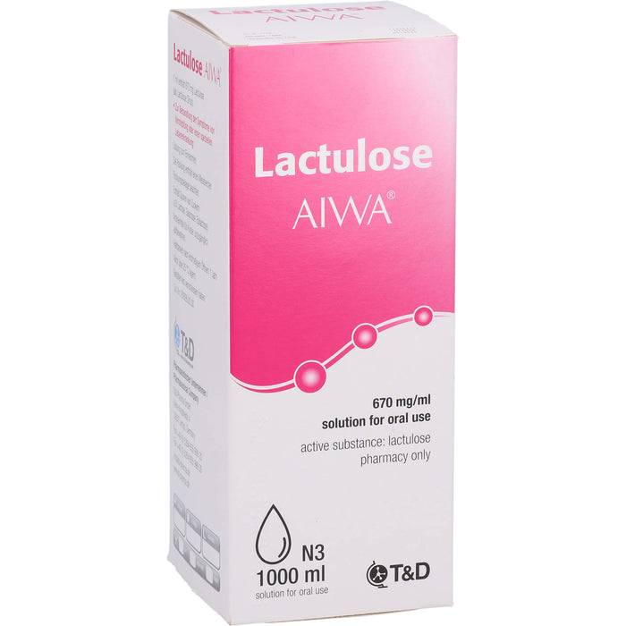 Lactulose AIWA 670 mg / ml Lösung bei Verstopfung, 1000 ml Solution