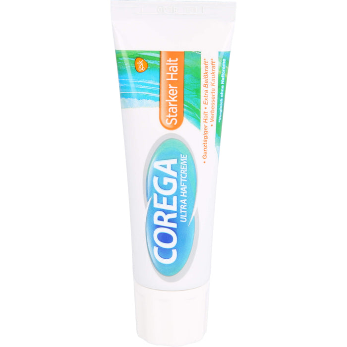 Corega ultra Haftcreme mit starkem Halt für Teil- und Vollprothesen, 40 g Crème
