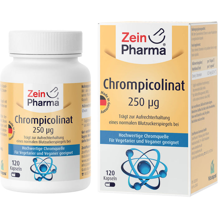 ZeinPharma Chrom Picolinat 250 µg Kapseln, 120 St. Kapseln