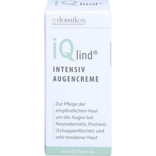 iQlind Intensiv Augencreme mit Hyaluronsäure zur Pflege der Haut der Augenregion, 15 ml Creme