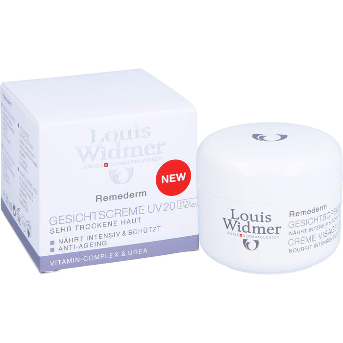 Widmer Remederm Gesichtscreme UV 20 unparf., 50 ml Crème