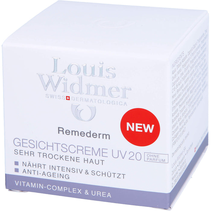 Louis Widmer Remederm Gesichtscreme UV 20, 50 ml Crème