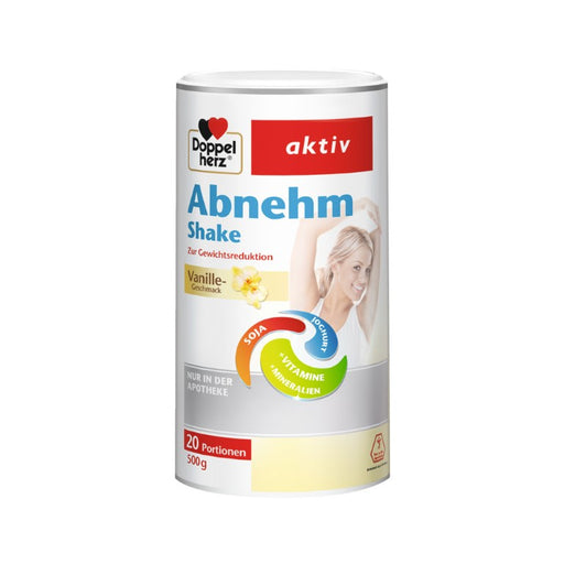 Doppelherz aktiv Abnehm Shake Vanille zur Gewichtsreduktion, 500 g Pulver