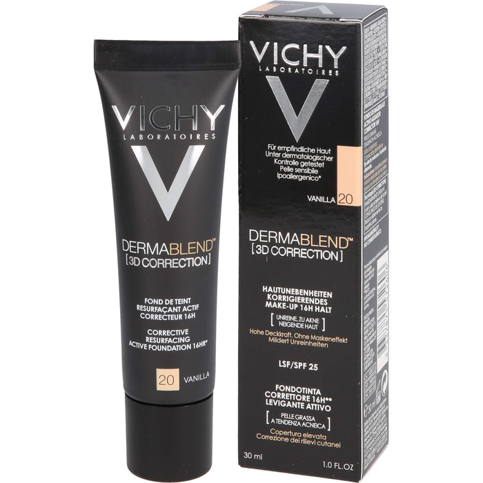 VICHY Dermablend 3D Correction Make-Up Foundation 20 Vanilla, 30 ml Cream