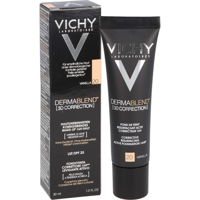 VICHY Dermablend 3D Correction Make-Up Foundation 20 Vanilla, 30 ml Cream