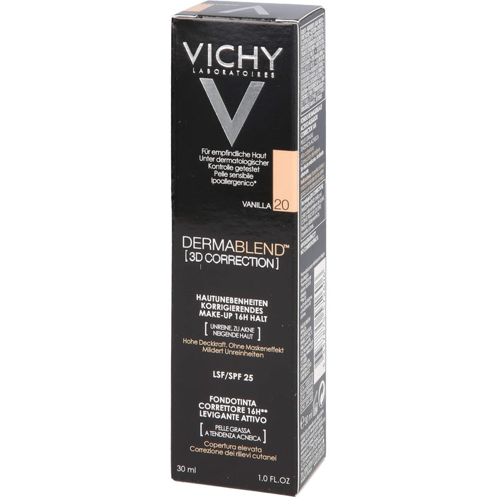 VICHY Dermablend 3D Correction Make-Up Foundation 20 Vanilla, 30 ml Cream