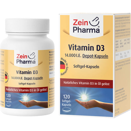 ZeinPharma Vitamin D3 14,000 IE Softgel Kapseln, 120 St. Kapseln