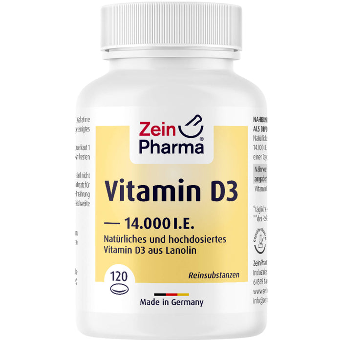 ZeinPharma Vitamin D3 14,000 IE Softgel Kapseln, 120 St. Kapseln
