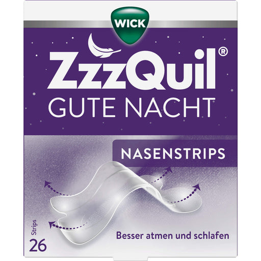 WICK ZzzQuil Gute Nacht Nasenstrips besser atmen und schlafen, 26 St. Strips