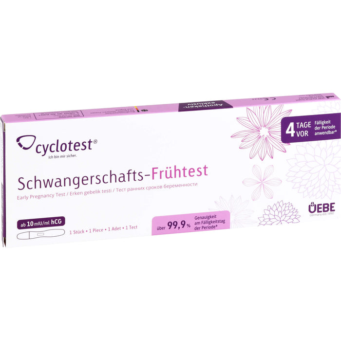 cyclotest Schwangerschafts-Frühtest 10 mlU/ml, 1 St. Test