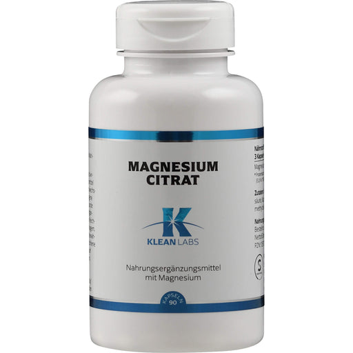 KLEAN LABS Magnesium Citrat Kapseln, 90 St. Kapseln