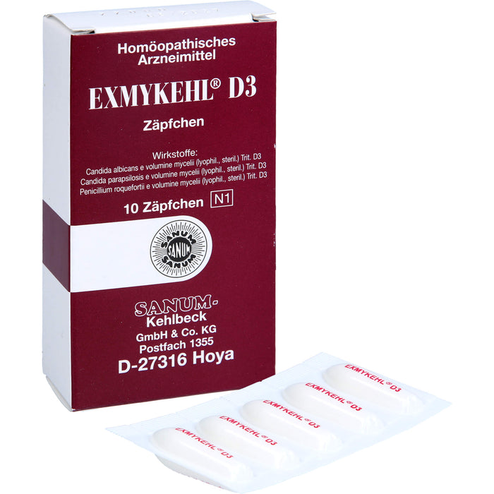 SANUM-KEHLBECK Exmykehl D3 Zäpfchen, 10 St. Zäpfchen