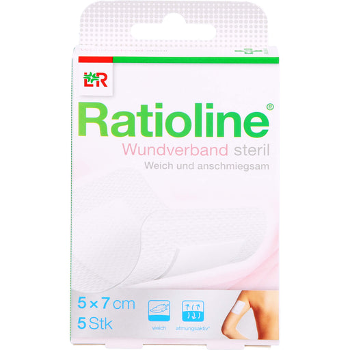 Ratioline Wundverband 7x5 cm steril, 5 St. Wundauflagen