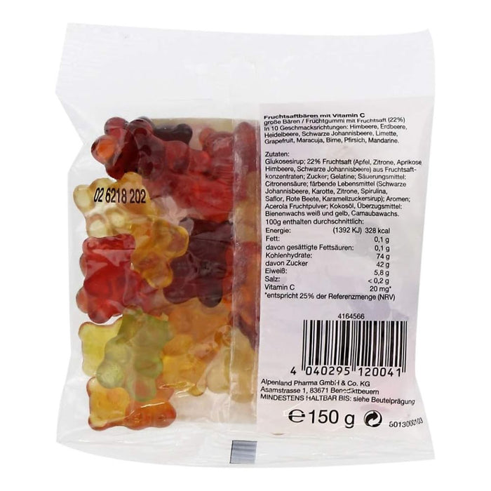 Fruchtsaftbären Alpenland Grosse Bären, 150 g Poudre