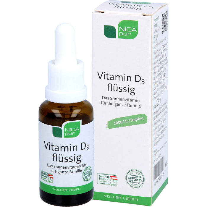 NICApur Vitamin D3 flüssig für die ganze Familie, 25 ml Solution