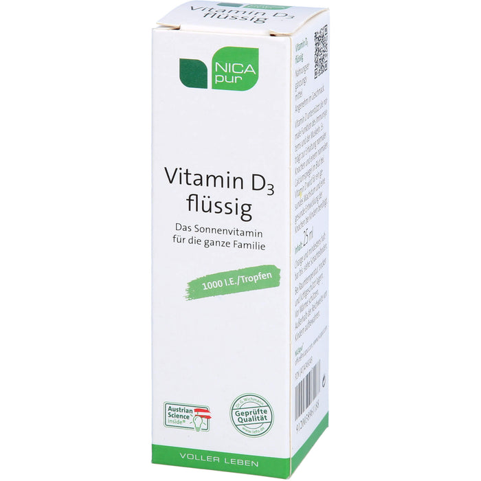 NICApur Vitamin D3 flüssig für die ganze Familie, 25 ml Solution