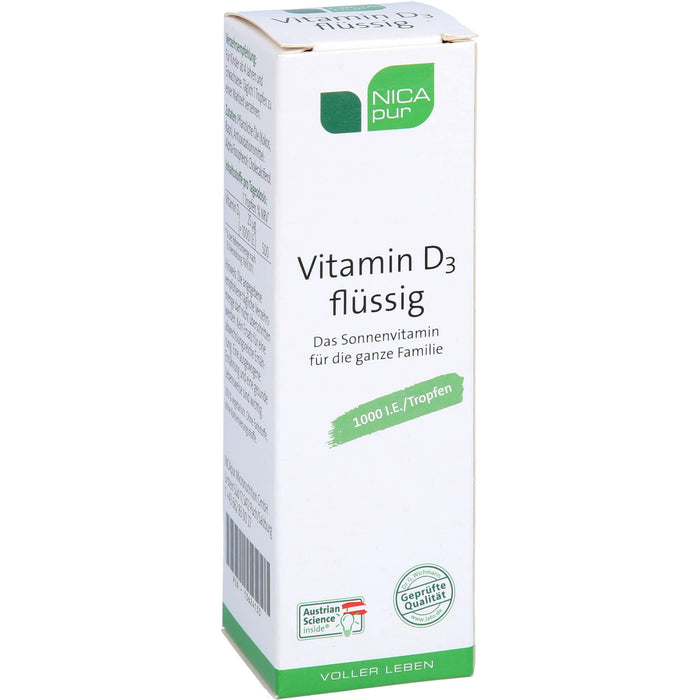 NICApur Vitamin D3 flüssig für die ganze Familie, 25 ml Solution