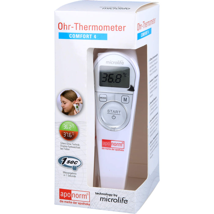 Aponorm Ohr-Fieberthermometer Comfort 4, 1 pcs. clinical thermometer