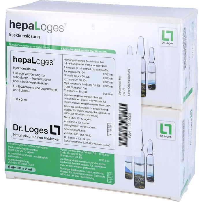 hepaLoges Injektionslösung Ampullen bei Erkrankungen der Verdauungsorgane, 100 pcs. Ampoules