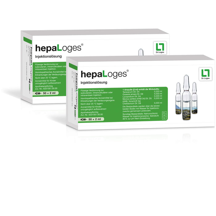 hepaLoges Injektionslösung Ampullen bei Erkrankungen der Verdauungsorgane, 100 pcs. Ampoules
