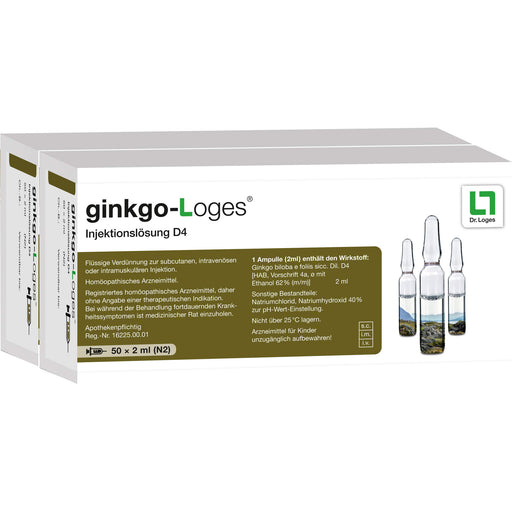 ginkgo-Loges Injektionslösung D4, 100X2 ml AMP