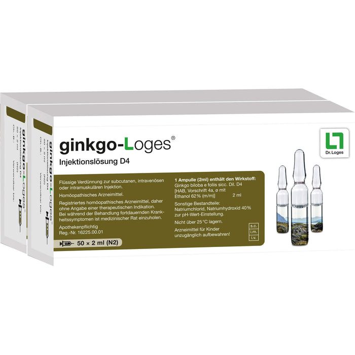 ginkgo-Loges Injektionslösung D4, 100X2 ml ILO