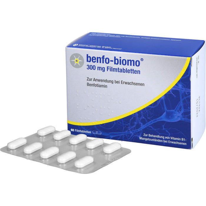 Benfo-biomo 300 mg Filmtabletten bei Vitamin B1-Mangelzuständen, 60 St. Tabletten