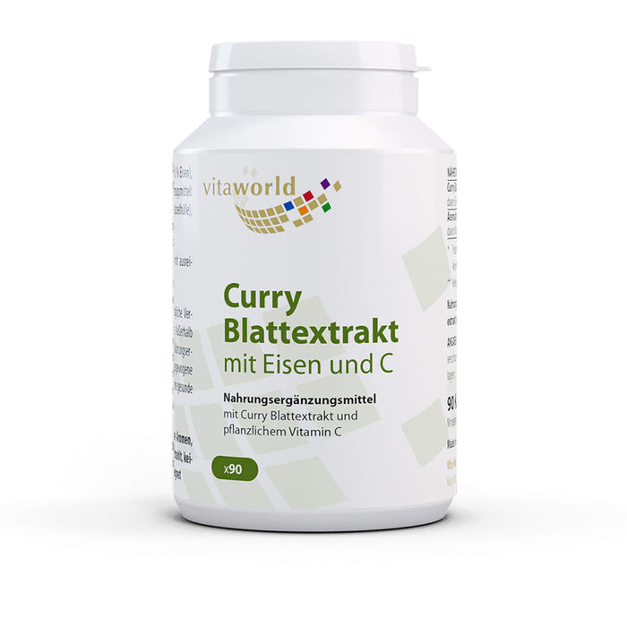 Curry Blattextrakt mit Eisen und C, 90 St KAP