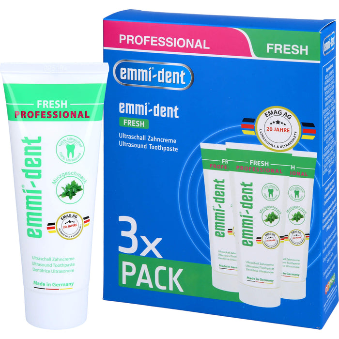 Emmi-dent Ultraschall Zahncreme Fresh, 225 ml Toothpaste