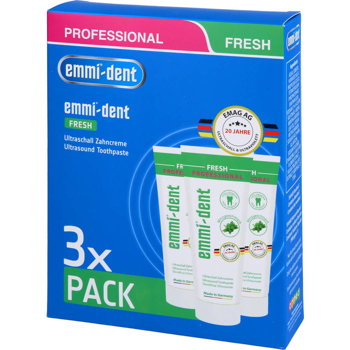 Emmi-dent Ultraschall Zahncreme Fresh, 225 ml Toothpaste
