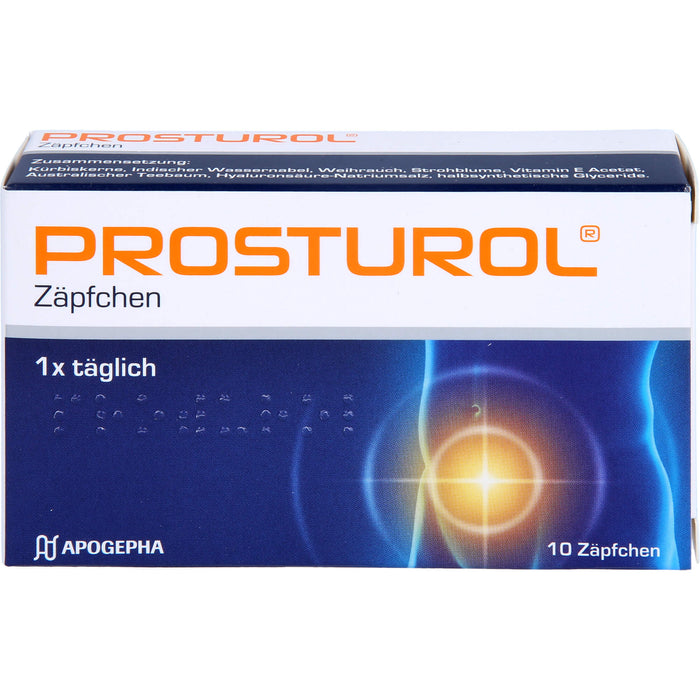 PROSTUROL Zäpfchen bei Prostatitis und gutartiger Prostatavergrößerung, 10 pc Suppositoires