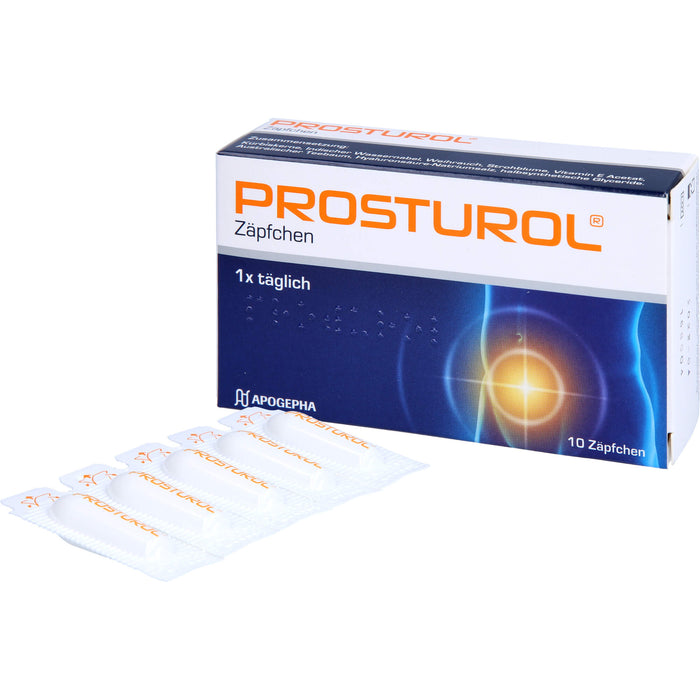 PROSTUROL Zäpfchen bei Prostatitis und gutartiger Prostatavergrößerung, 10 pc Suppositoires