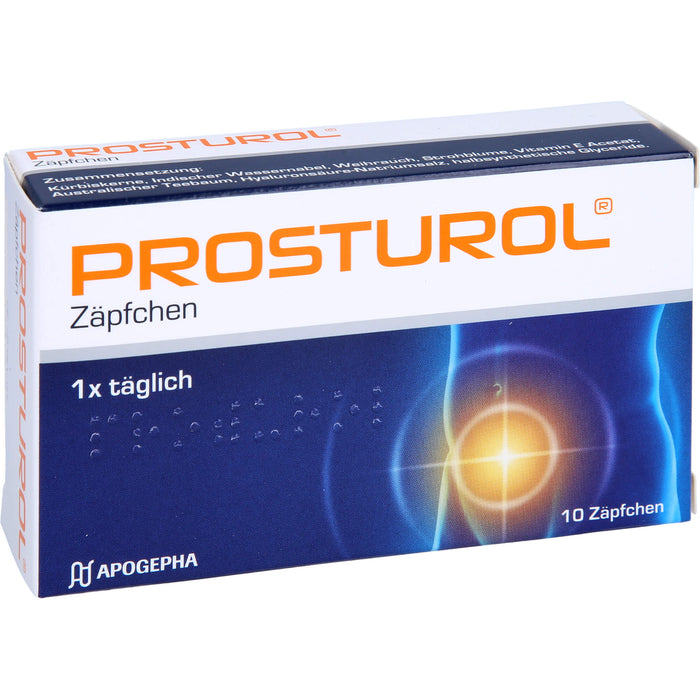 PROSTUROL Zäpfchen bei Prostatitis und gutartiger Prostatavergrößerung, 10 pcs. Suppositories