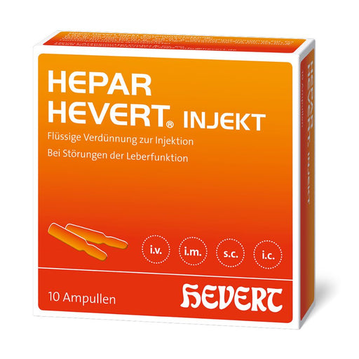Hepar Hevert injekt bei Störungen der Leberfunktion, 10 St. Ampullen