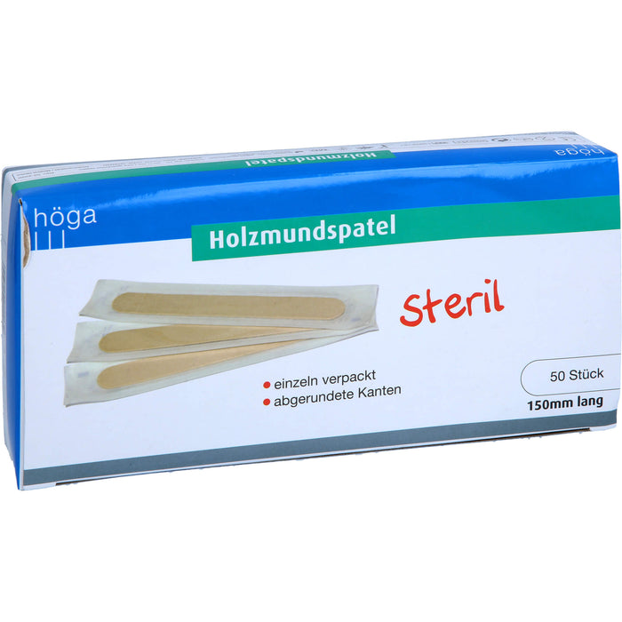 Holzmundspatel steril einzeln verpackt, 50 St