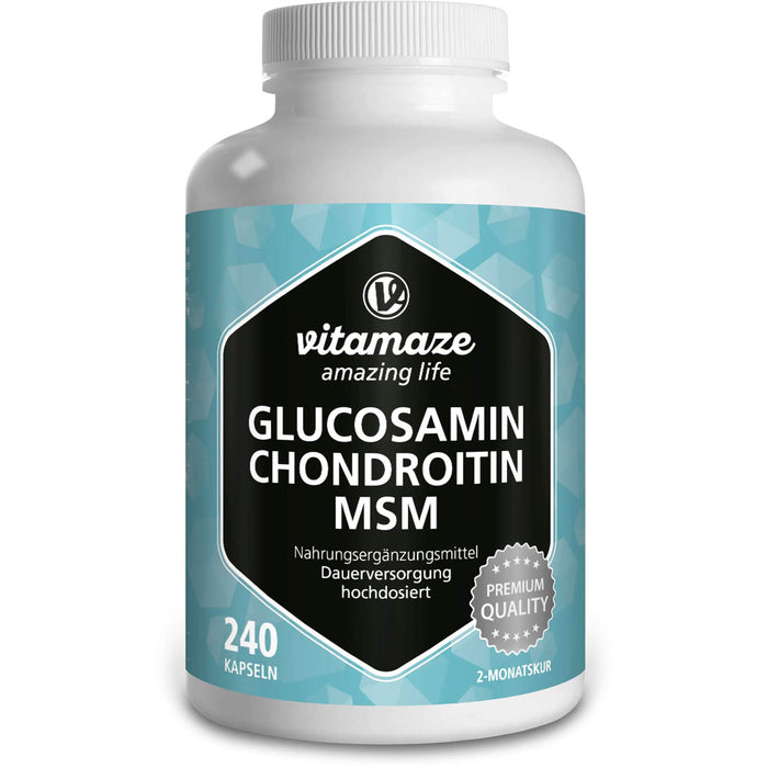 Vitamaze Glucosamin Chondroitin MSM 2-Monatskur Kapseln, 240 St. Kapseln