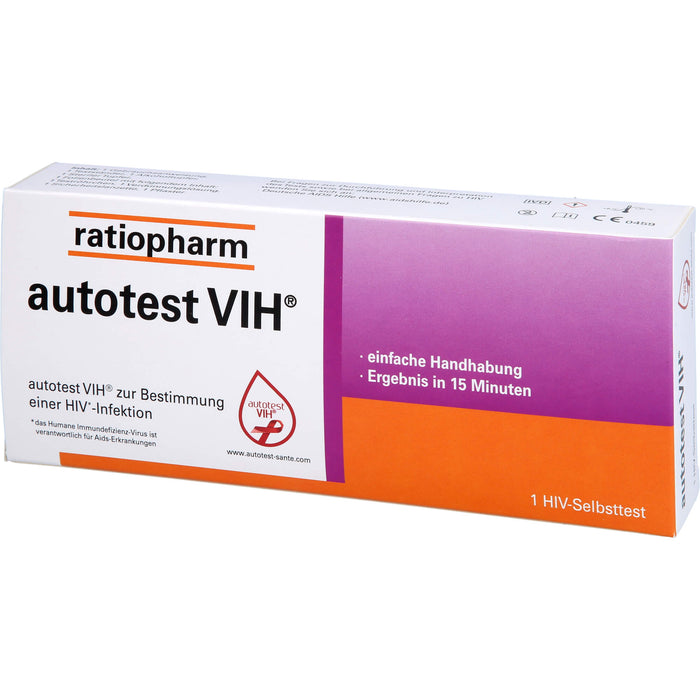 ratiopharm autotest VIH zur Bestimmung einer HIV-Infektion, 1.0 St. Teststreifen