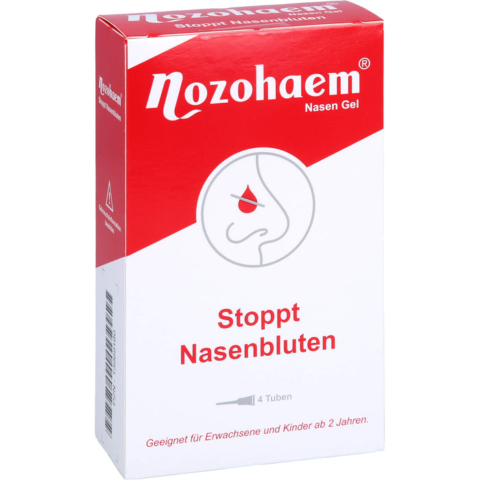 Nozohaem Nasen Gel stoppt Nasenbluten, 4 pc Tubes