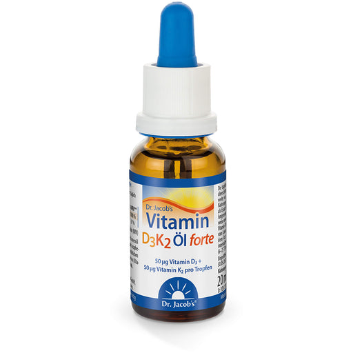 Dr.Jacob's  Vitamin D3K2 Öl forte Tropfen, 20 ml Lösung