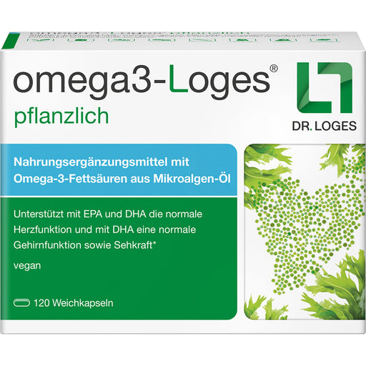 omega3-Loges pflanzlich Kapseln, 120 St. Kapseln