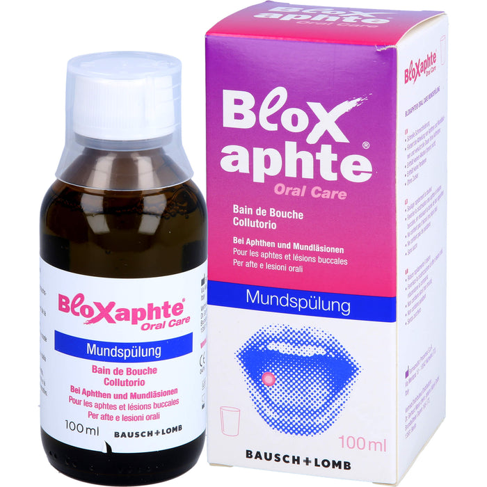 Bloxaphte Oral Care Mundspülung bei Aphthen und Mundläsionen, 100 ml Lösung