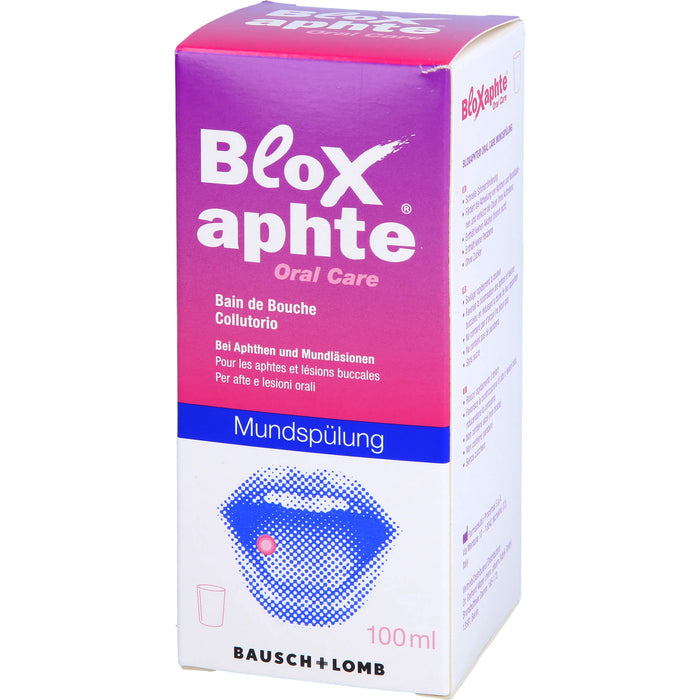 Bloxaphte Oral Care Mundspülung bei Aphthen und Mundläsionen, 100 ml Lösung